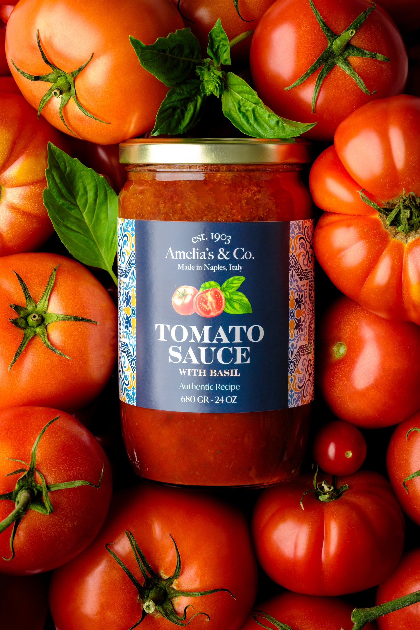 Tomato Sauce With Basil - 24 oz